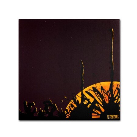Trademark Fine Art Roderick Stevens 'Ocotillo Moonrise' Canvas Art, 24x24 RS907-C2424GG